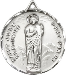 [0203JSS] Sterling Silver Saint Jude Medal