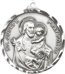 [0203KSS] Sterling Silver Saint Joseph Medal