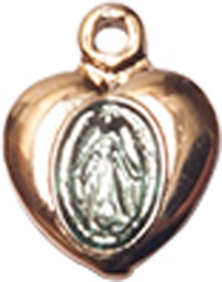 [0217PLGF] 14kt Gold Filled Miraculous Heart Medal