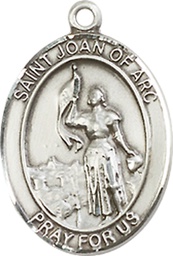 [8053SSY] Sterling Silver Saint Joan of Arc Medal - With Box