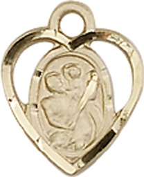 [5403KT] 14kt Gold Saint Christopher Medal