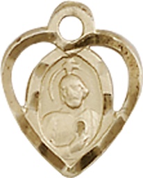 [5404KT] 14kt Gold Saint Jude Medal