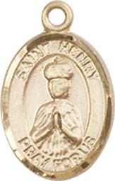 [9046KT] 14kt Gold Saint Henry II Medal