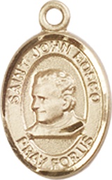 [9055KT] 14kt Gold Saint John Bosco Medal