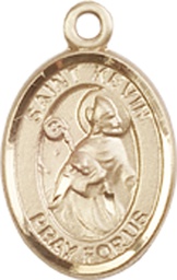 [9062KT] 14kt Gold Saint Kevin Medal