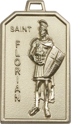 [5726KT] 14kt Gold Saint Florian Medal