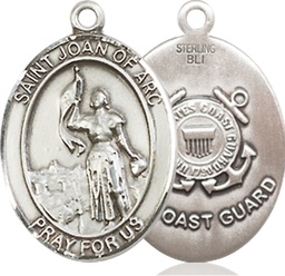 [8053SS3] Sterling Silver Saint Joan of Arc  Coast Guard Medal