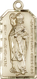 [5914KT] 14kt Gold Saint Patrick Medal