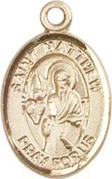 [9074KT] 14kt Gold Saint Matthew the Apostle Medal