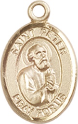 [9090KT] 14kt Gold Saint Peter the Apostle Medal