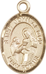 [9112KT] 14kt Gold Saint John of God Medal