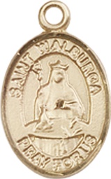 [9126KT] 14kt Gold Saint Walburga Medal