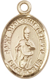 [9202KT] 14kt Gold Saint Augustine of Hippo Medal