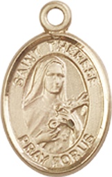 [9210KT] 14kt Gold Saint Therese of Lisieux Medal