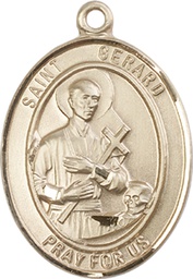 [7042KT] 14kt Gold Saint Gerard Majella Medal