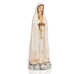 [HI-1735-225] 4" Cold Cast Resin Hand Painted Statue of Our Lady of Fatima