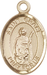 [9255KT] 14kt Gold Saint Grace Medal
