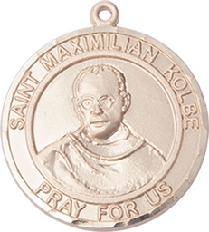 [7073RDKT] 14kt Gold Saint Maximilian Kolbe Medal