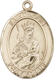 [7081KT] 14kt Gold Saint Louis Medal
