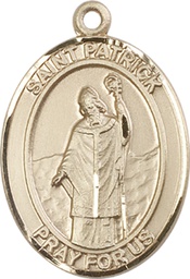 [7084KT] 14kt Gold Saint Patrick Medal