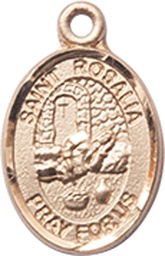 [9309KT] 14kt Gold Saint Rosalia Medal