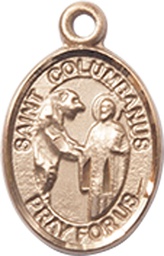 [9321KT] 14kt Gold Saint Columbanus Medal