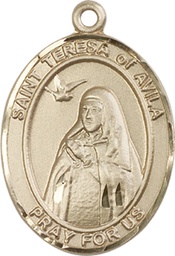 [7102KT] 14kt Gold Saint Teresa of Avila Medal