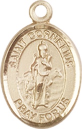 [9325KT] 14kt Gold Saint Cornelius Medal
