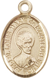 [9330KT] 14kt Gold Saint Louis Marie de Montfort Medal