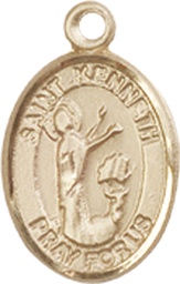 [9332KT] 14kt Gold Saint Kenneth Medal