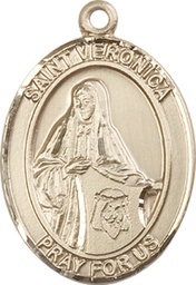 [7110KT] 14kt Gold Saint Veronica Medal
