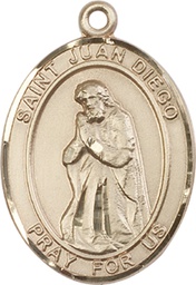 [7111KT] 14kt Gold Saint Juan Diego Medal