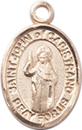 [9350KT] 14kt Gold Saint John of Capistrano Medal