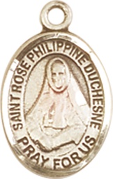 [9371KT] 14kt Gold Saint Rose Philippine Medal