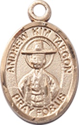 [9373KT] 14kt Gold Saint Andrew Kim Taegon Medal