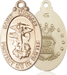 [1171KT1] 14kt Gold Saint Michael Air Force Medal