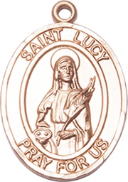 [8422GF] 14kt Gold Filled Saint Lucy Medal