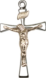 [2238GF/SS] Two-Tone GF/SS Maltese Crucifix Medal