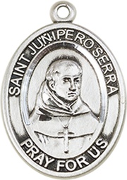 [8454SS] Sterling Silver Saint Junipero Serra Medal