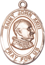 [8455KT] 14kt Gold Saint John XXIII Medal