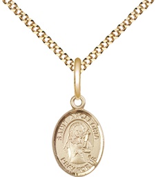 [9005GF/18G] 14kt Gold Filled Saint Apollonia Pendant on a 18 inch Gold Plate Light Curb chain