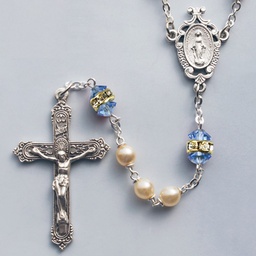 [41298/SP] Sapphire Birthstone Rosary