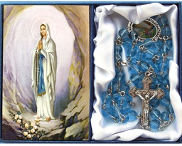 [967/LOU/BB] Rosary Glass Blue Lourdes