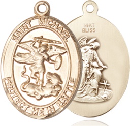 [1172GF] 14kt Gold Filled Saint Michael Guardian Angel Medal