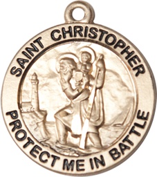 [1174GF] 14kt Gold Filled Saint Christopher Medal