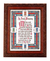 [HI-861-643] 8 1/4" x 10 1/4" Ornate Wood Frame with a 6" x 8" Irish Blessing Print