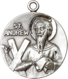 [1552SS] Sterling Silver Saint Andrew Medal