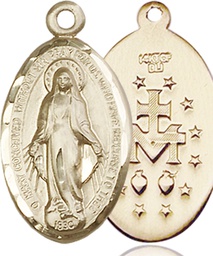 [1615GFY] 14kt Gold Filled Miraculous Medal - With Box