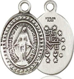 [0700SSY] Sterling Silver Miraculous Medal - With Box