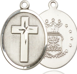 [0783SS1] Sterling Silver Cross Air Force Medal